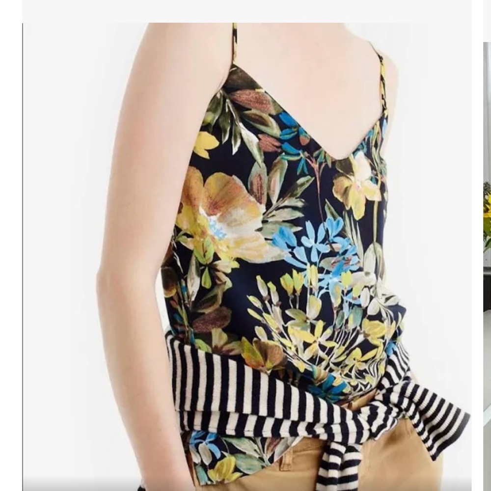 J Crew tropical print camisole EUC